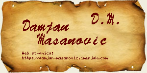 Damjan Mašanović vizit kartica